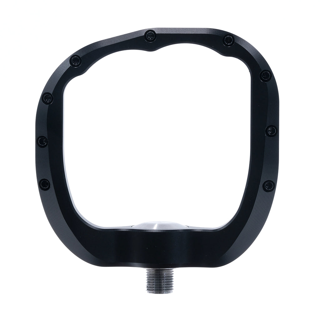 Outlier Pendulum MTB platform pedal in Black, underside view