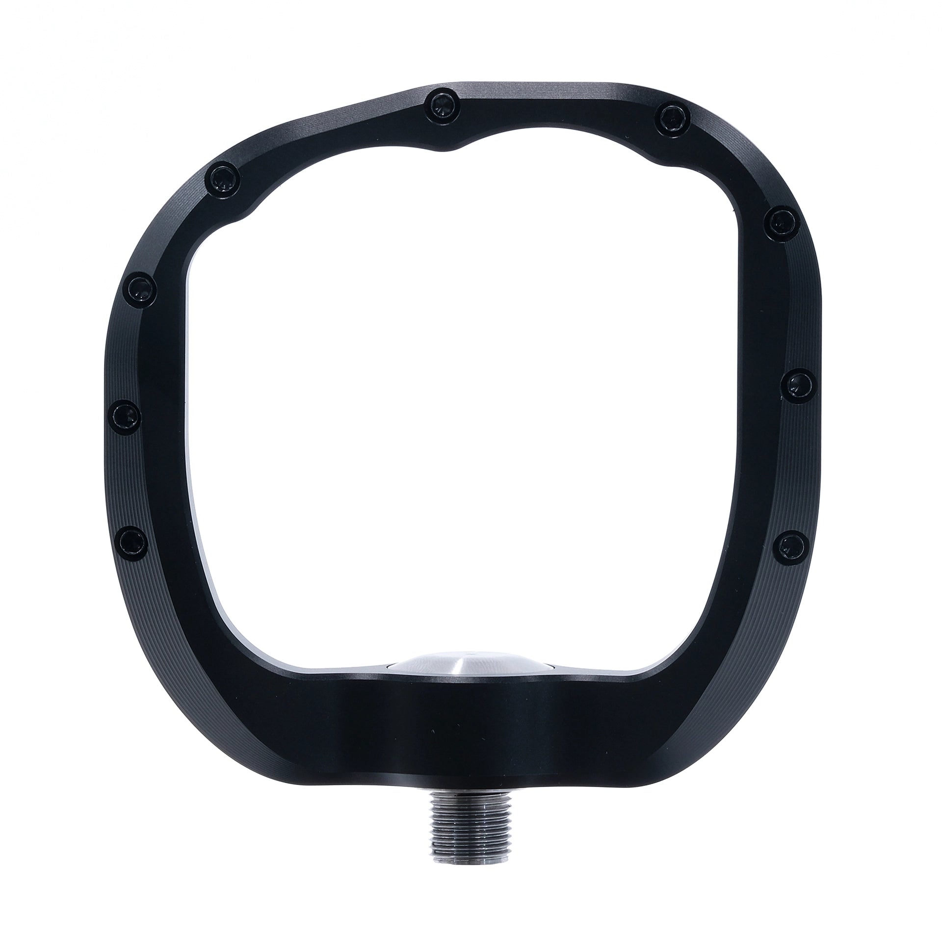 Outlier Pendulum MTB platform pedal in Black, underside view