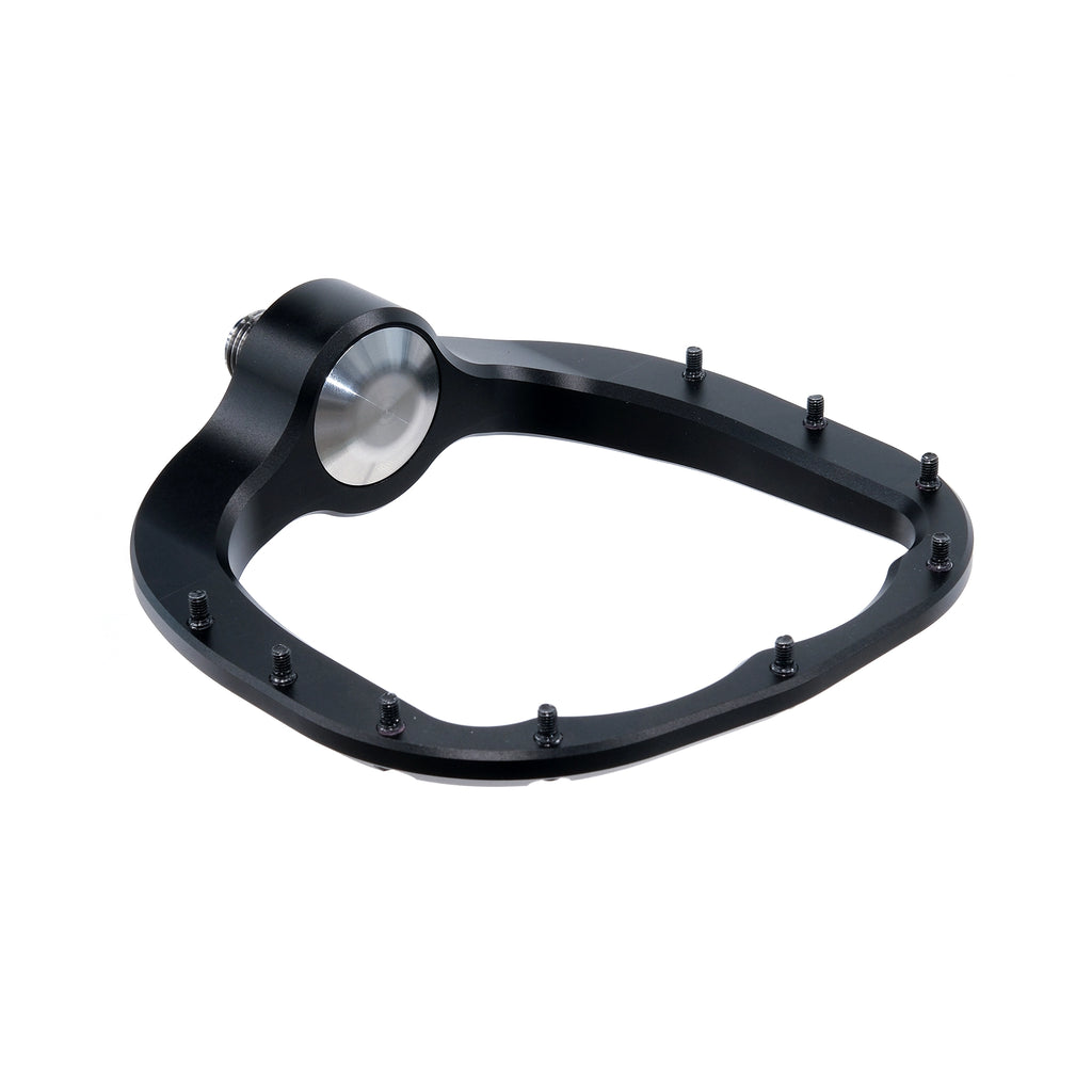 Outlier Pendulum MTB platform pedal in Black, angled view