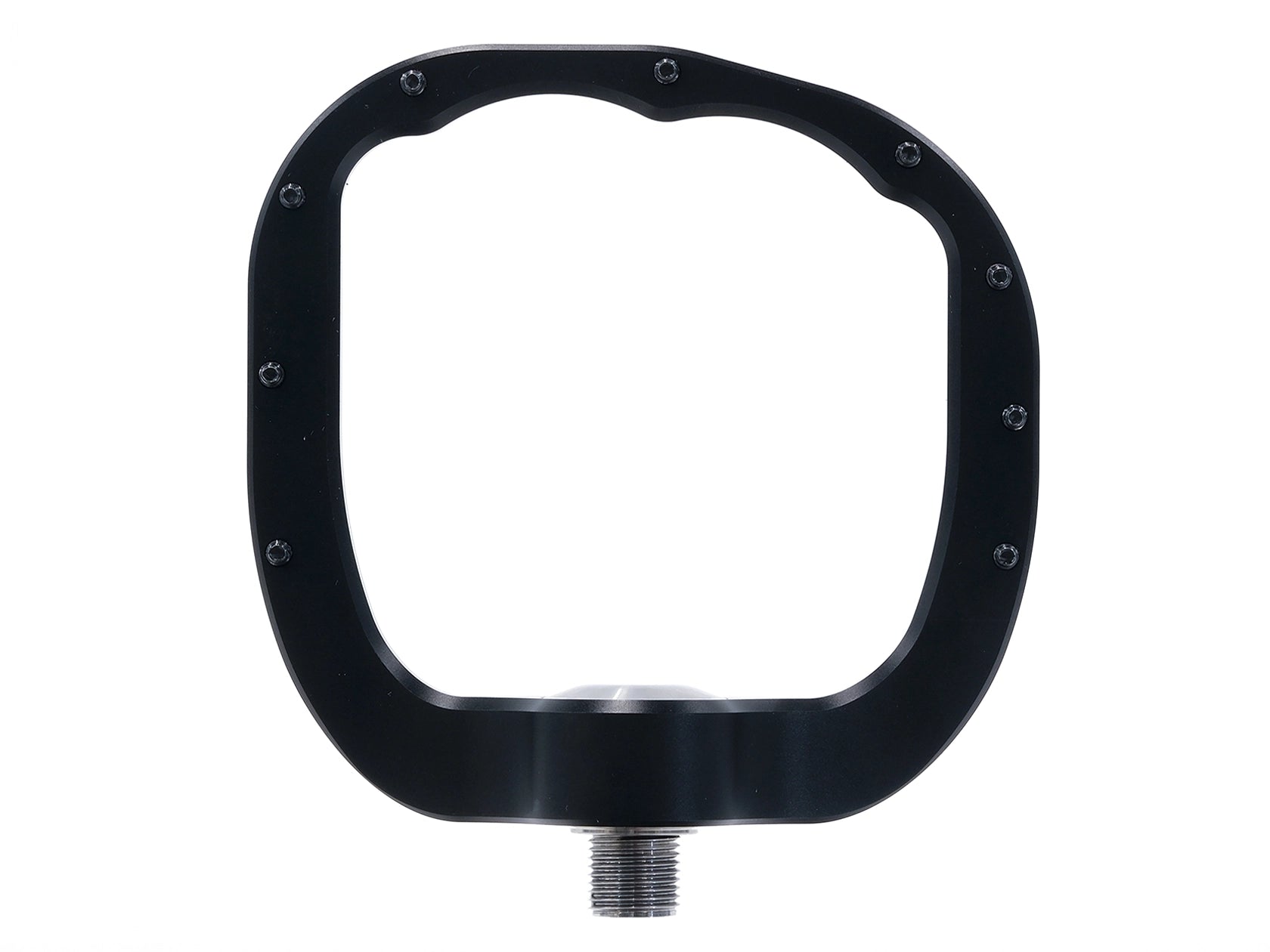 Outlier MTB Pendulum pedal top view showing concave platform and traction pins