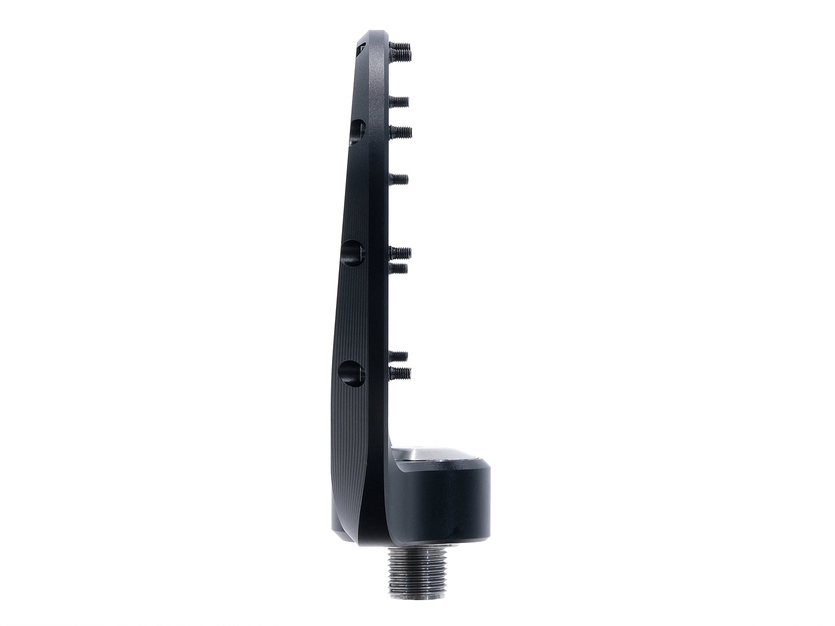 Outlier MTB Pendulum pedal side view showing low-profile, stable design