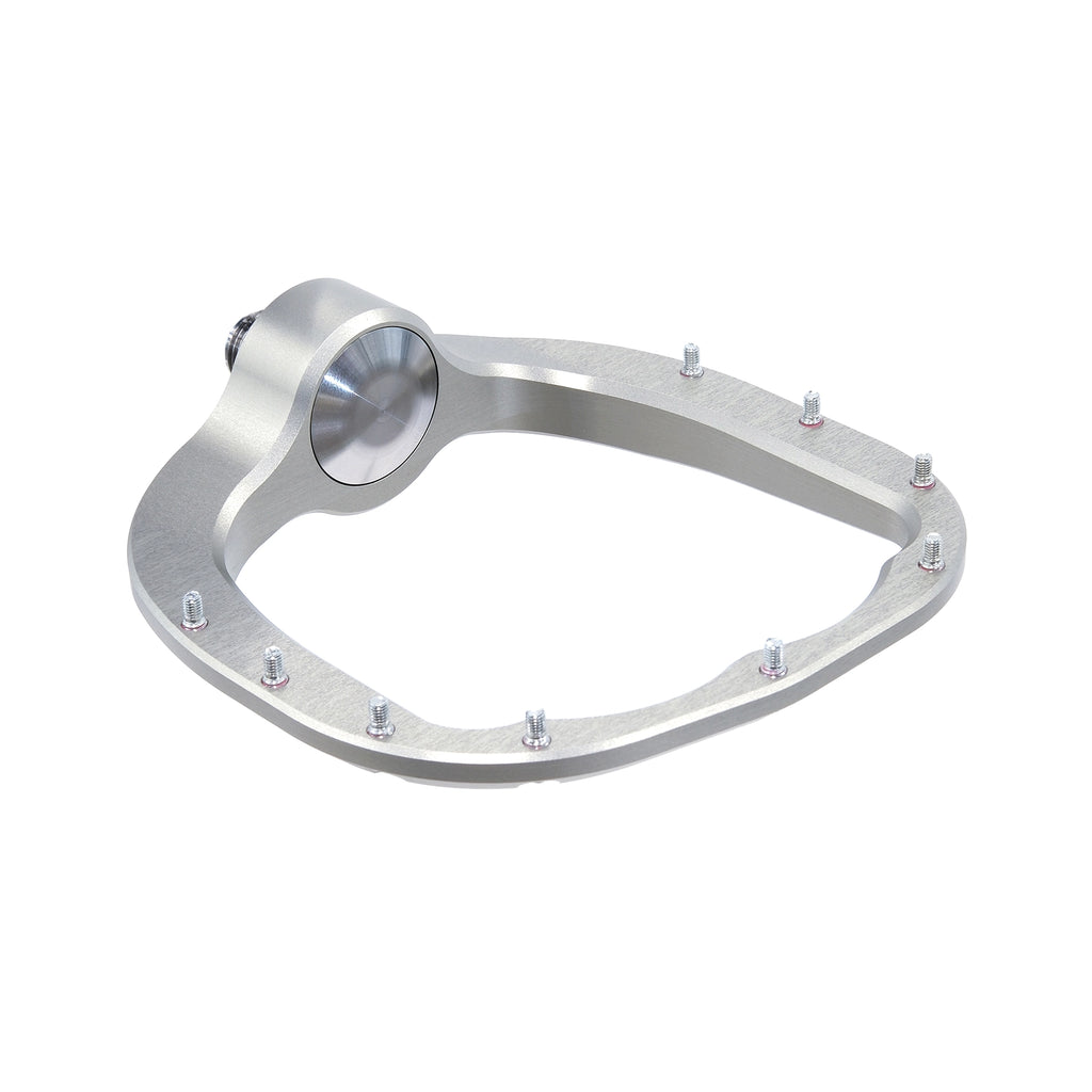 Outlier Pendulum MTB platform pedal in Raw, angled view