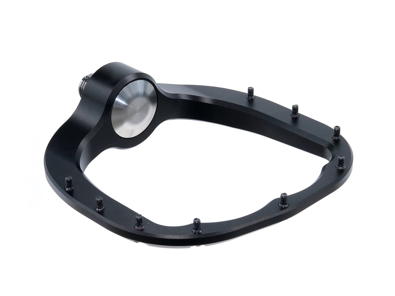 Outlier MTB Pendulum pedal angled view showing axle interface and serviceable bearing design