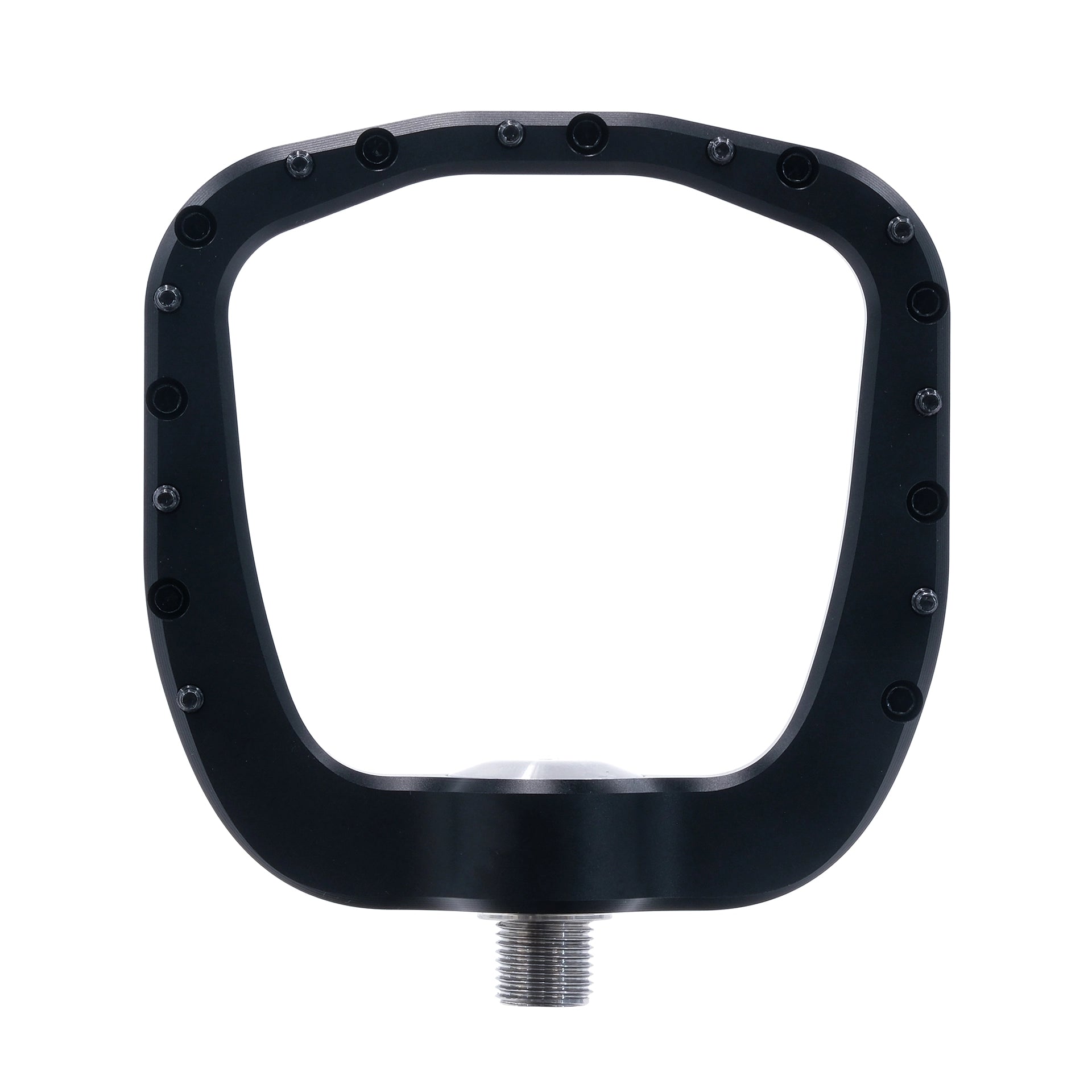 Outlier Void MTB platform pedal in Black, top view