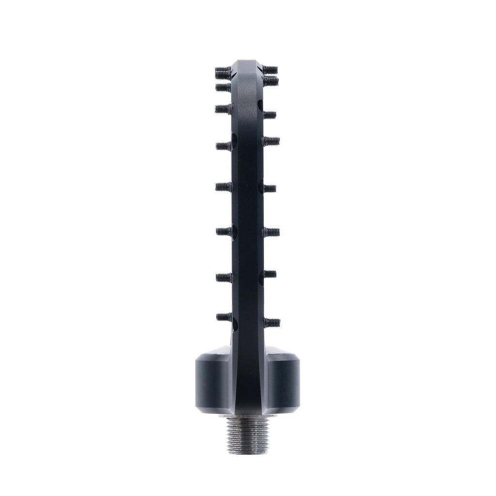 Outlier Void MTB platform pedal in Black, side profile